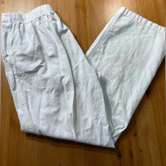 Womens High Rise Wide Leg %100  cotton Pants Size XL - Picture 9 of 9